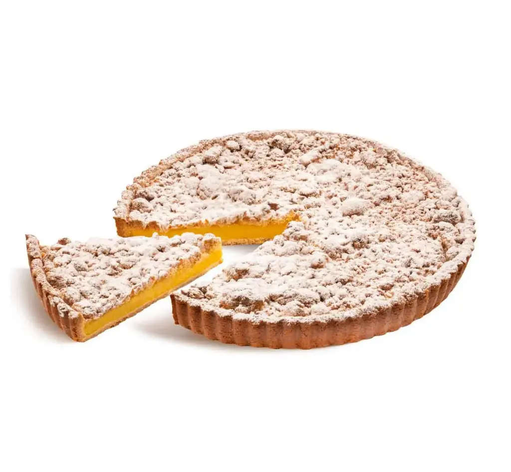 PASTRY CREAM CRUMBLE CAKE 1.2Kg - PRECUT. 14 POR. (DF)  