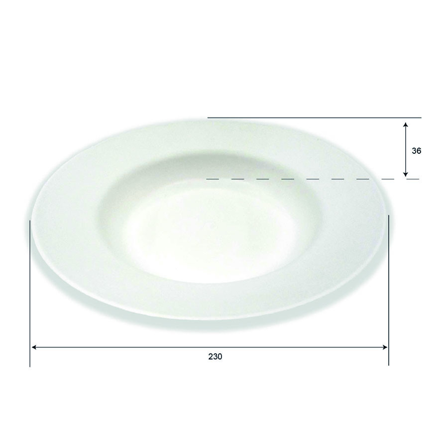 FONDINA TONDO POLPA 23CM ELEGANCE 50PZ(SDG)