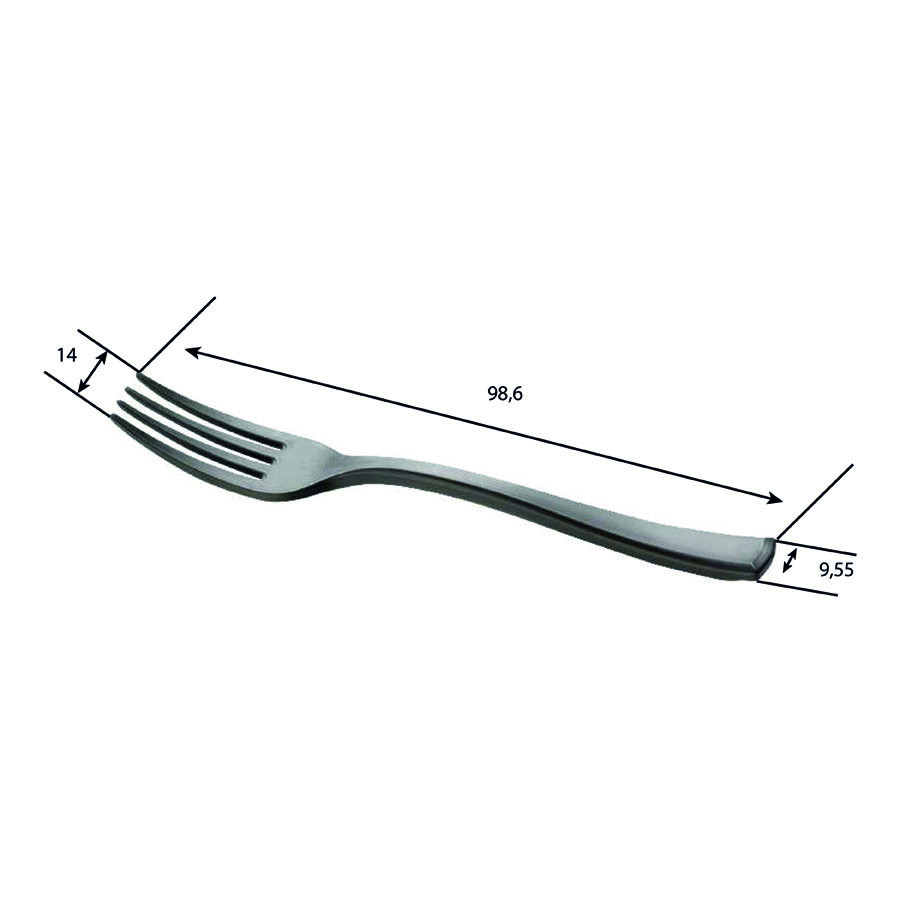 MINI FORCHETTA PLA BIO NERA 100PZ(SDG)
